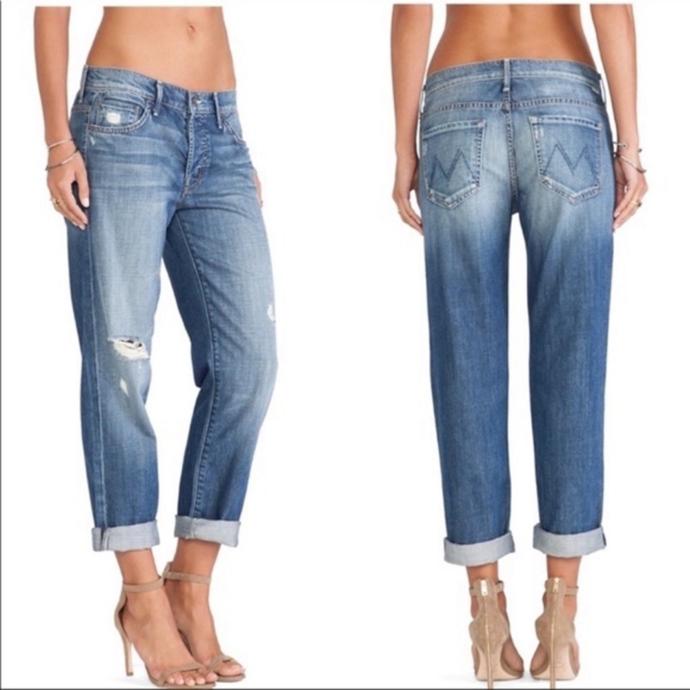 MOTHER low/mid rise ankle straight jeans size 26